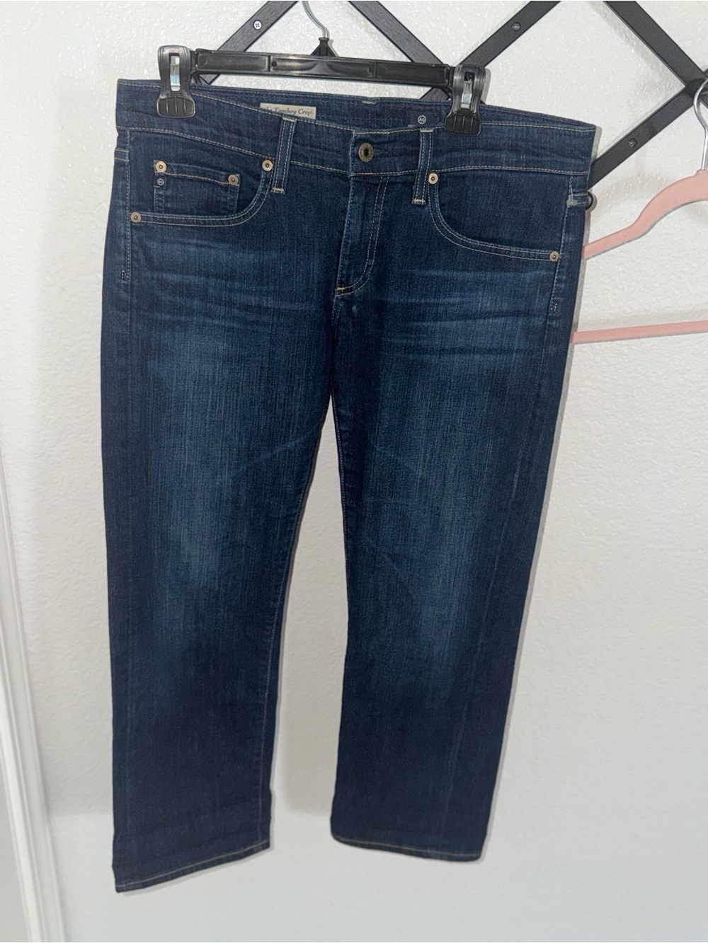 AG Adriano Goldschmied The Tomboy Crop Relaxed Straight Crop Jeans 29R USA - Picture 2 of 4